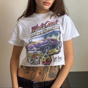 NEW Brandy Melville Cropped West Coast Shirt